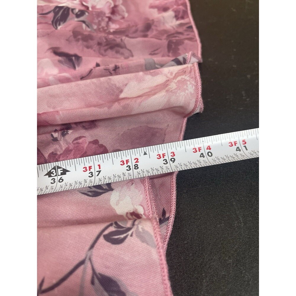 Y2K Babydoll Madden NYC Cocquette Pink Floral Lace Asymmetrical Slip Dress L - Picture 11 of 16
